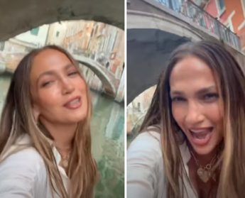 Jennifer Lopez in gondola a Venezia e canta ‘Like a Virgin’ come Madonna