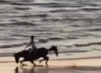 Belen Rodriguez cade da cavallo ad Albarella: «Sto bene, non mi sono fatta nulla»