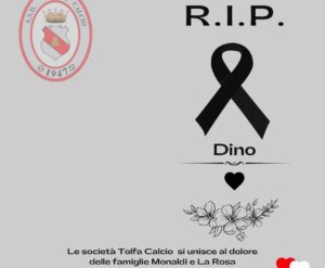Tolfa in lutto: è morto Romolo Monaldi, storico dirigente e custode della squadra di calcio