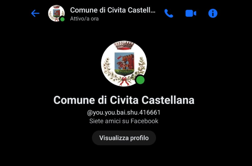 Civita Castellana, falso profilo Facebook del Comune: «Non accettate richieste di amicizia»