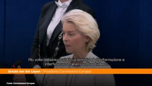 Ue, von der Leyen “Minacce alla democrazia anche dall’interno”