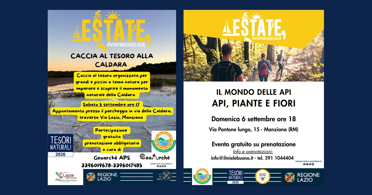 Ente Parco Naturale Regionale Bracciano-Martignano: un weekend alla scoperta della natura con due appuntamenti a Manziana