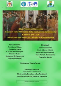 “Oltre l’ombra di Francesco. Chiara: il volto femminile della rivoluzione francescana”, l’evento del 6 ottobre organizzato da FIDAPA BPW Italy di Civitavecchia