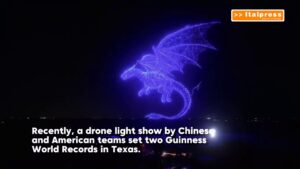 Show di droni congiunto Cina-Usa stabilisce due Guinness dei primati