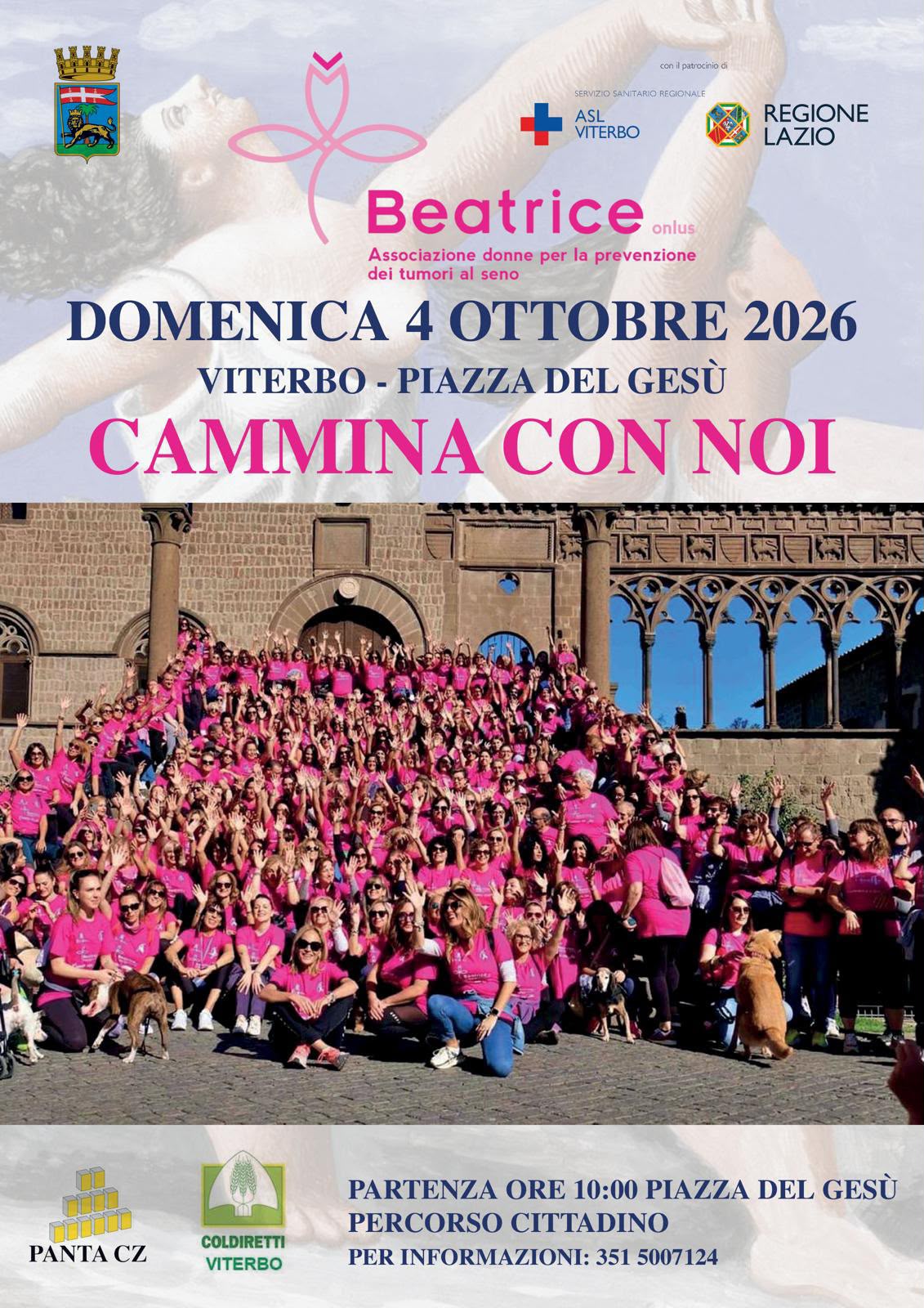 Cammina con noi, torna per il ventesimo anno l’iniziativa di Beatrice onlus per la prevenzione del cancro al seno