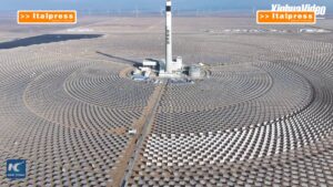 Cina, prende forma il progetto solare con accumulo termico da 1.500 MW