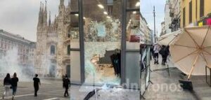 Milano ripiomba nel caos: vetrine sfondate, danneggiato un supermercato. In Questura 60 giovani. Meloni convoca per domani riunione su ordine pubblico