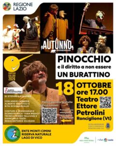 “Pinocchio e il diritto a non essere un burattino” apre la serie di spettacoli organizzati dall’Ente Monti Cimini